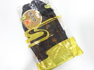 未使用品　男物黒朱子足袋(25.5センチ・4枚コハゼ)